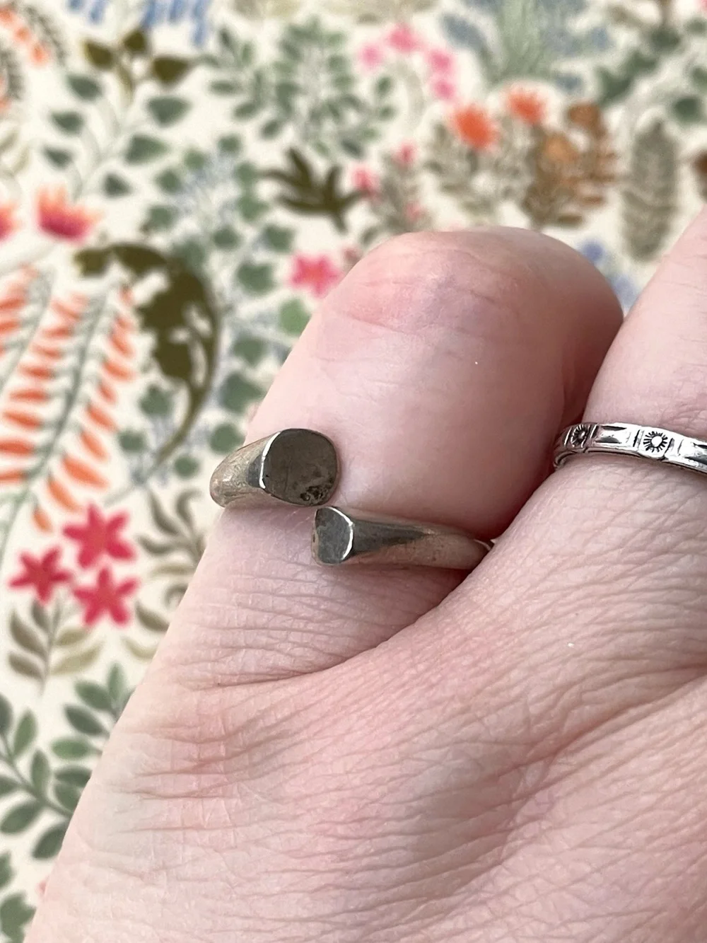 Vintage stamped 925 sterling silver torque ring sz 6-6.25 sleek minimalist
